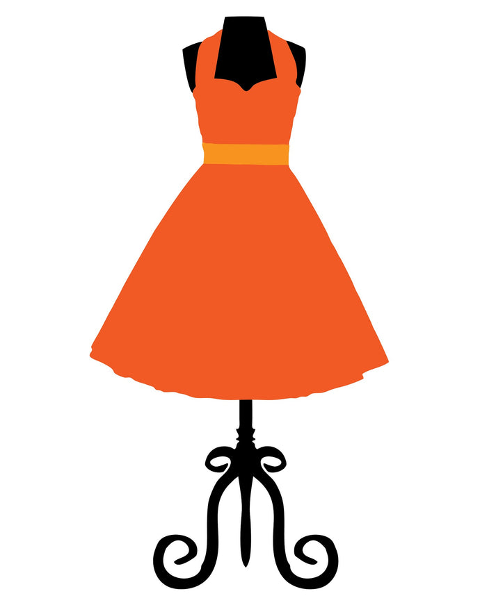 orange frock